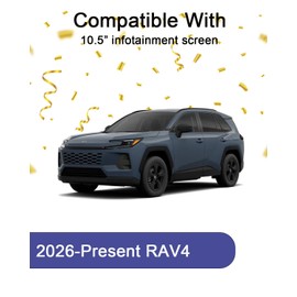 KOOGEN 2 Pack Tempered Glass Screen Protector for Toyota RAV4 2026,10.5" Infotainment Screen & 12.3" Dashboard Film Compatible With LE SE XLE Premium Woodland Car Accessories