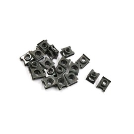 Hihaha 20pcs M6x1 Metal U-Type License Plate Screw Base Clip Nuts for Car Durable Material