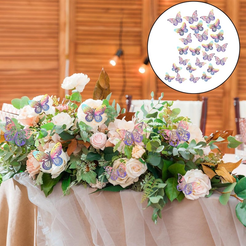 WELANE 3D Butterfly Wall Decor Stickers, 24 PCS Removable Butterfly