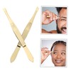 Healeved 2pcs Eyebrow Tweezers Hair Removal Tools Ergonomic Design for