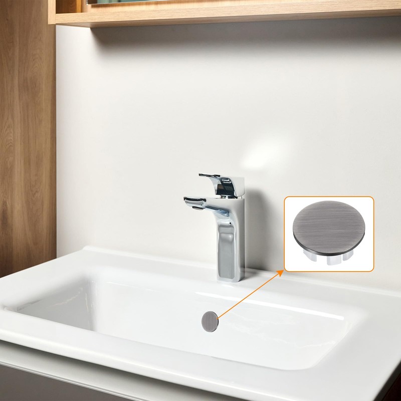 uxcell 2Pcs Sink Overflow Cover Basin Trim Copper Overflow Rings