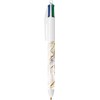 Bic 4 Colours Turquoise Marble Barrel Retractable 4 in 1