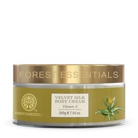 Forest Essentials Velvet Silk Body Cream Vitamin E - 200g