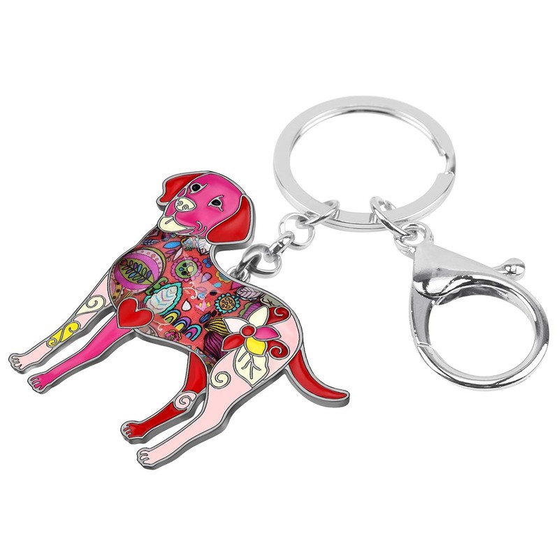 Bonsny - Llavero de aleación esmaltada para mujer, diseño de