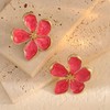 Flower Earrings for Women Gold Big Floral Earring Large Flower