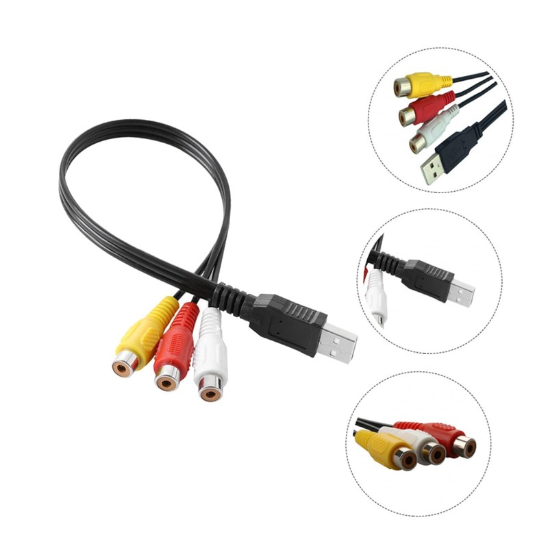 CAXUSD USB to Audio Cables Set Adapter for Tv and