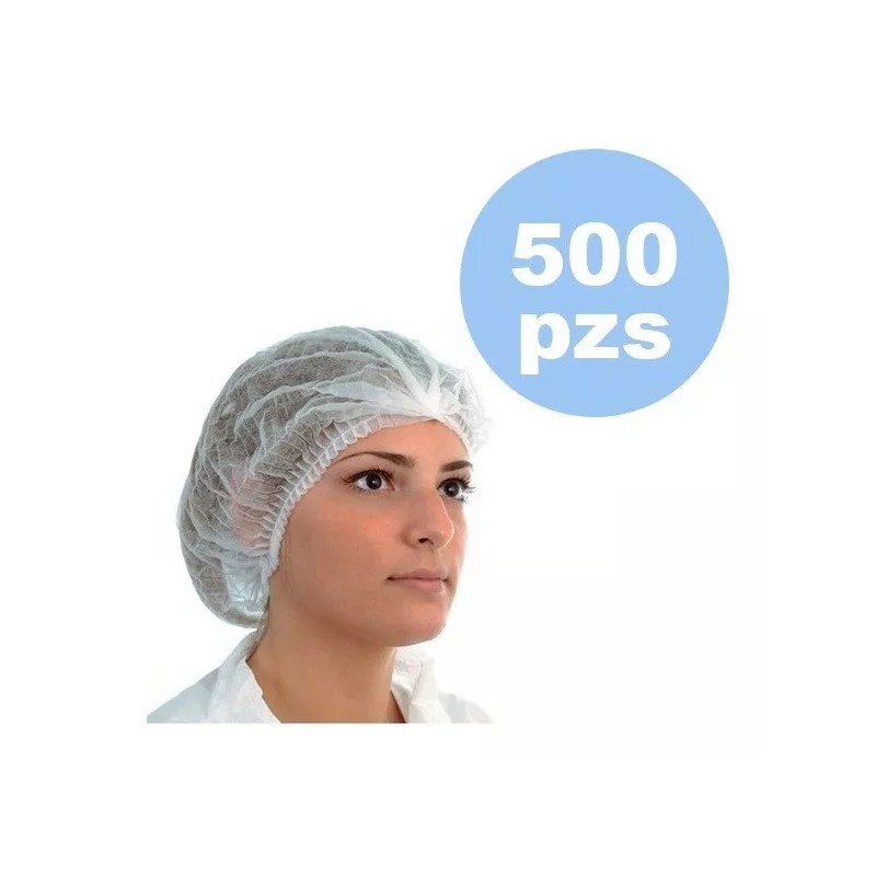 Derma Care Cofia Plisada Desechable Blanca Dermacare C/500 Pzas