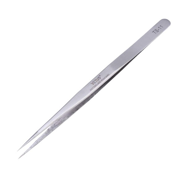 Vetus TS-11 Stainless Steel Precision Tweezers for Eyelash Extension Jewelry