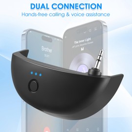 BAISHARK Bluetooth Adapter for Walker's Earmuffs, Wireless Bluetooth 5.1 Receiver, Rechargeable Bluetooth Accessories Compatible with Walker's Shooting Earmuffs