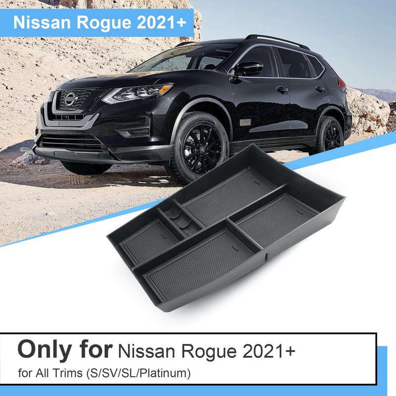 Coleya Lower Center Console Organizer for 2021-2024 2025 Nissan Rogue