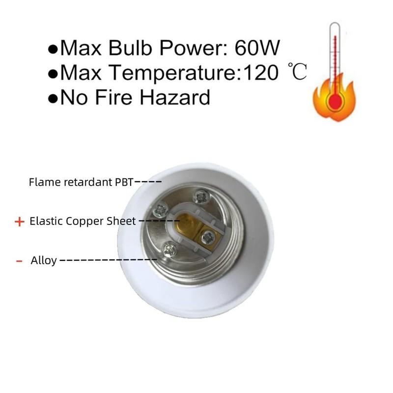 DZYDZR 10pcs GU10 to E26/E27 Edison Base Lamp Bulbs Sockets