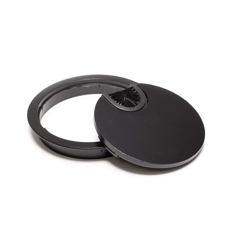 sossai® Cable grommet, cable passage, desk duct with brush for