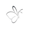 Simple Butterfly Outline Vinyl Decal Notebook Car Laptop 5.5" 5.5"