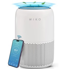 MIKO $149 MIKO Air Purifier for Bedroom w/ 3-in-1 HEPA Filter, Wi-Fi App, Sleep Mode