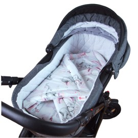 Babylux Swaddling Blanket Baby Squirrel 75 x 75 cm Baby Newborn First Equipment (125th Elephant Pink)