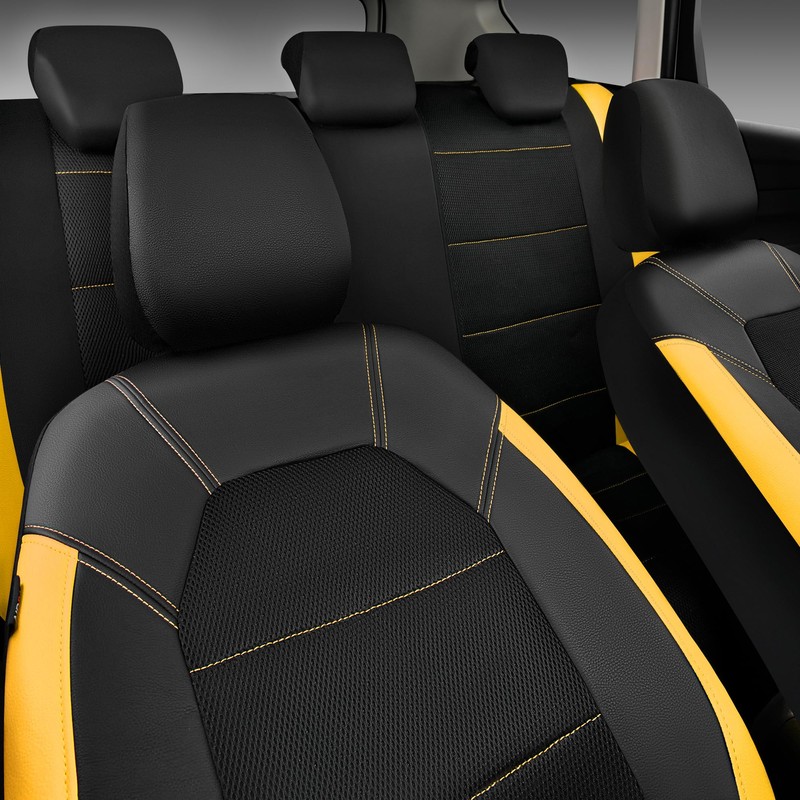 CAR PASS Leather Seat Covers, Breathable Universal Car Seat Cover