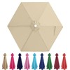 Jorohiker 7.5ft Patio Umbrella Replacement Canopy for 6 Ribs，Durable，Waterproof, UV-Resistant