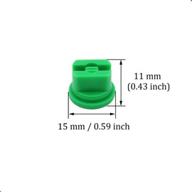 10pcs Plastic Nozzle 110 Degree Flat Fan Spray Tip,0.15mm Aperture, for Industrial Agricultural Landscaping Cleaner Applications (Green,0.15mm)