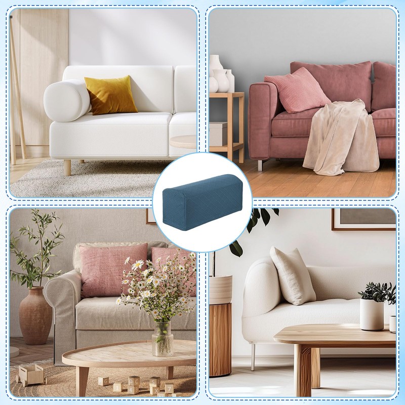sourcing map 2Pcs Stretch Armrest Covers, Polyester Diamond Pattern Soft