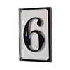 Hand Painted Black Italian Ceramic House Numbers Simple Design Tile