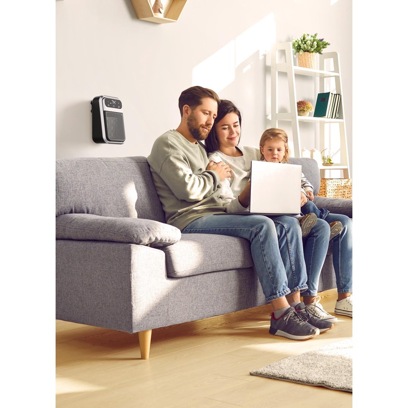 GiveBest 800W Wall Outlet Space Heater with Remote,LED Display Small