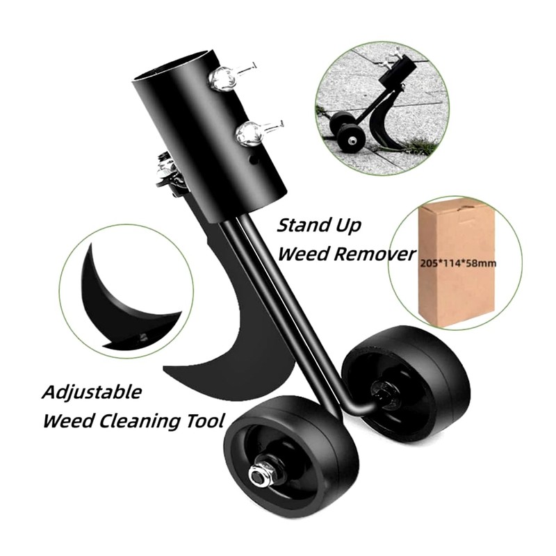 Miyobing Crevice Weeding Tools with Wheels, Hook Weed Remover Tool,