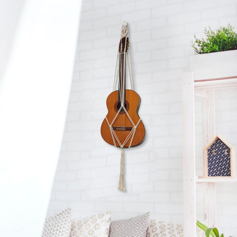zhuohai White Ukulele Hanger Decor Guitar Wall Hanger, Ukulele Case