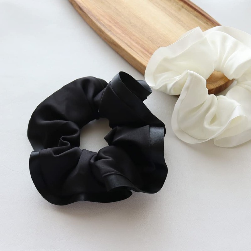 JewelVOX Scrunchie Hair Accessories, Hair Elastic, Piping, Satin, Stylish, Popular,