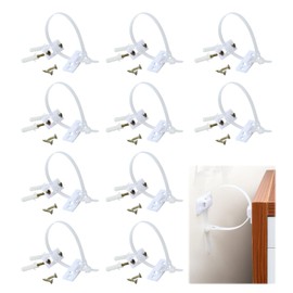 Furniture Anchors Kit,10pcs Baby Furniture Straps,Adjustable Furniture Wall Anchor,Falling Furniture Prevention Device,Safety Furniture Wall Anchors for Proofing Dresser,Cabinet,Closet,Bookshelves