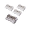 D.RECT Pack of 24 Single Metal Pencil Sharpeners for Coloured