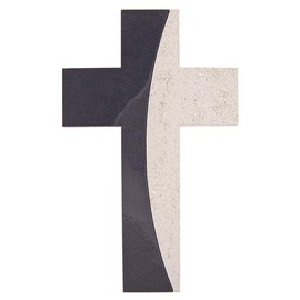 Fritz Cox® Stone Cross, High-Quality Handmade, Made in Germany, Modern Wall Cross Made of Stone (320024)