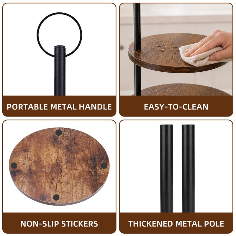 Wooden Cupcake Stand 2 Pack, Large Cupcake Tower Stand for