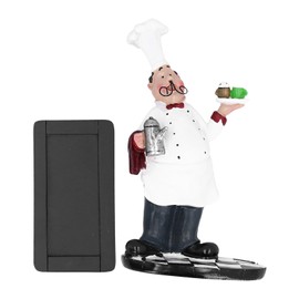 Resin Mustache Chef Figurine Fashion Small Ornaments Message Board Food Shop Hotel Decorations