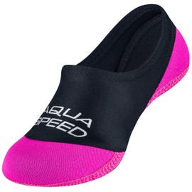 Aqua-Speed NEO SOCKS | aqua socks | children | women | men | Neoprene socks | Non-slip sole | Elastic | Light | Colour 19 Black/Pink | Size:20/21