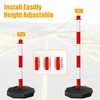 Bettary 6 Pack Plastic Stanchions Chain Set, Traffic Delineator Post