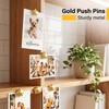 25 Pcs Gold-Hued Push Pins, Decorative Star Thumb Tacks Gold-Hued