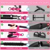 Adjustable Pedal Resistance Band with Handle, Poster, Carry Bag and