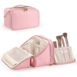 Travel Makeup Organizer, Compact Lightweight Accessory for Travel and Daily Use - HauteHues Makeup
