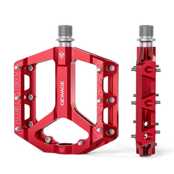 GEWAGE MTB Pedals Bicycle Pedals Set - Flat Pedals for