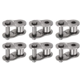 uxcell 6Pcs #50 Chain Offset Half Link Roller 5/8" Pitch Stainless Steel Standard Chain End Connector Split Links for 10A Chain