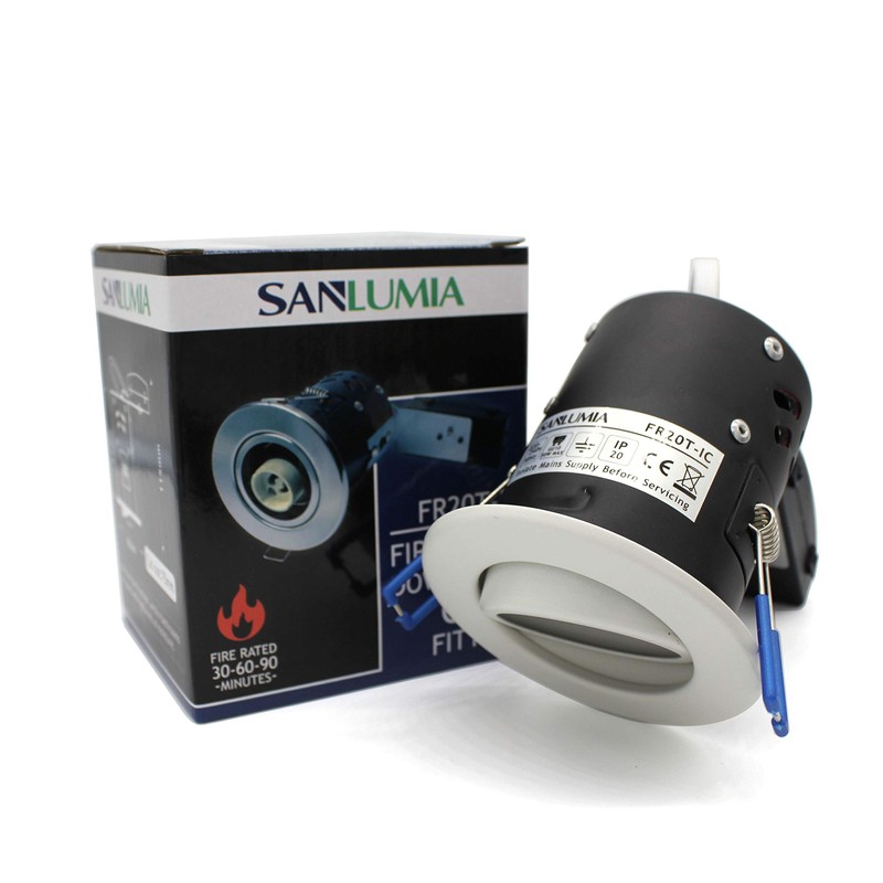 sanlumia 2 X LED Fire Rated Downlight Can GU10 Recessed