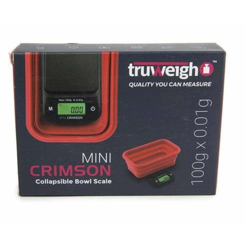 TRUWEIGH Mini Crimson Collapsible Bowl 100g x 0.01g Digital Scale