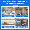 Cinsda 1-1/2" & 1-1/4" P-trap with Adapter, Flexible Sink Drain