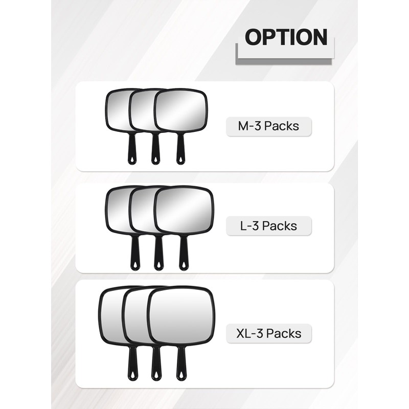 MIRRORNOVA Hand Mirror, Barber Hairdressing Handheld Mirror with Handle for