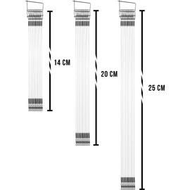 30 x Hard Mono Leader Leaders Load Capacity of 25 kg with Swivels Spin Fishing Pike Leader Spinning Leader for Predatory Fish High Load Capacity for Predatory Fish 30 Pieces 25 cm, 20 cm, 14 cm