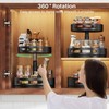 Lazy Susan Organizer Spice Rack - 2 Tier Height Adjustable