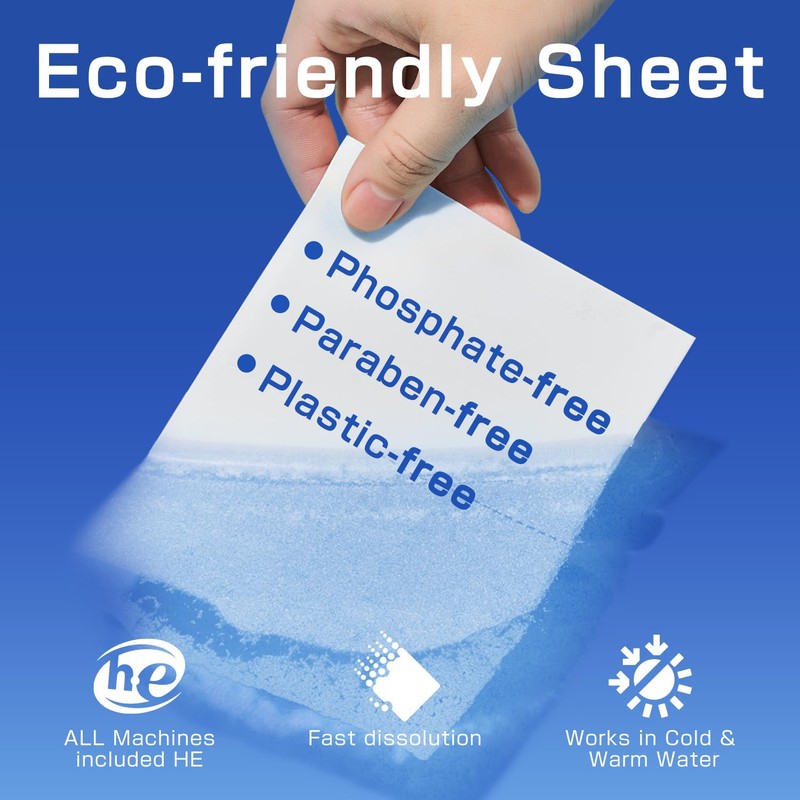 Soulink Laundry Detergent Sheets Fresh Linen Scent 240 Loads，Eco Friendly