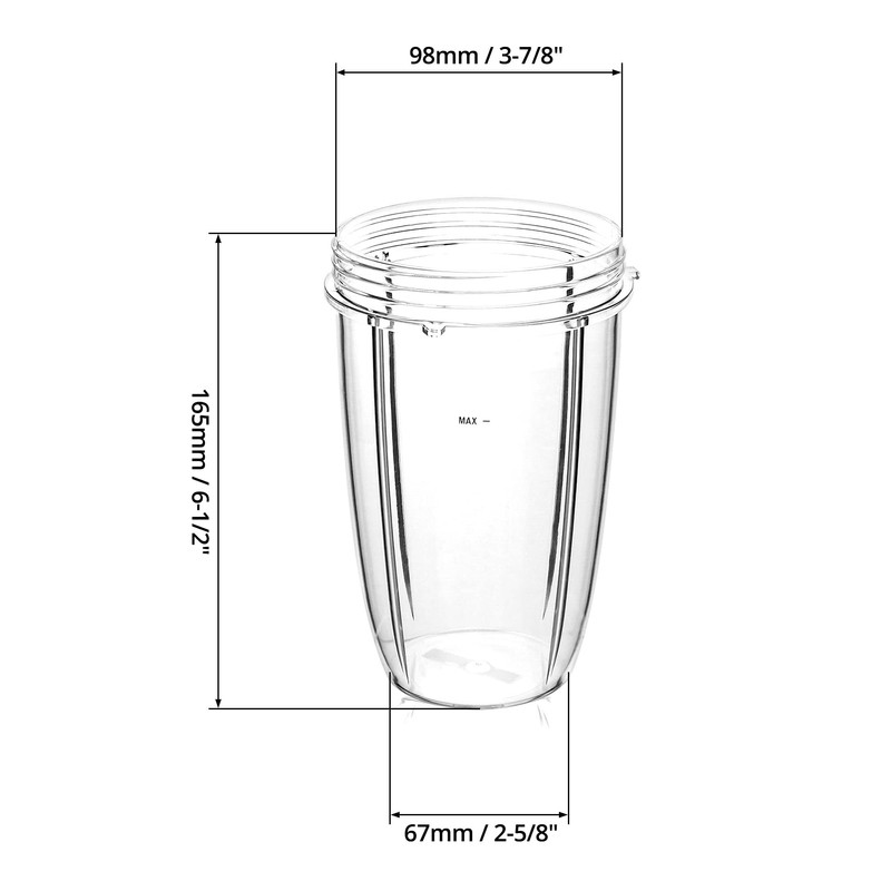 QWORK® 24OZ Juicer Cups Compatible with Nutribullet 600W 900W Blenders,