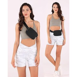 Mini riñonera unisex, riñonera deportiva informal con correa ajustable para el hombro, riñonera pequeña resistente a salpicaduras para desplazamientos