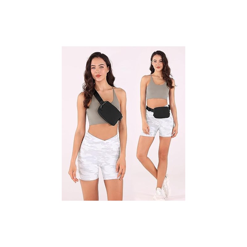 Mini riñonera unisex, riñonera deportiva informal con correa ajustable para
